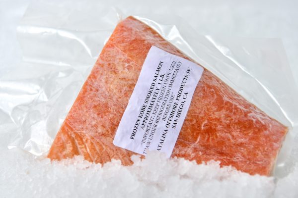 Kobe smoked salmon in package